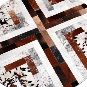 Hairon Beautiful Rug Round Area Rug Carpet Tricolor Patchwork